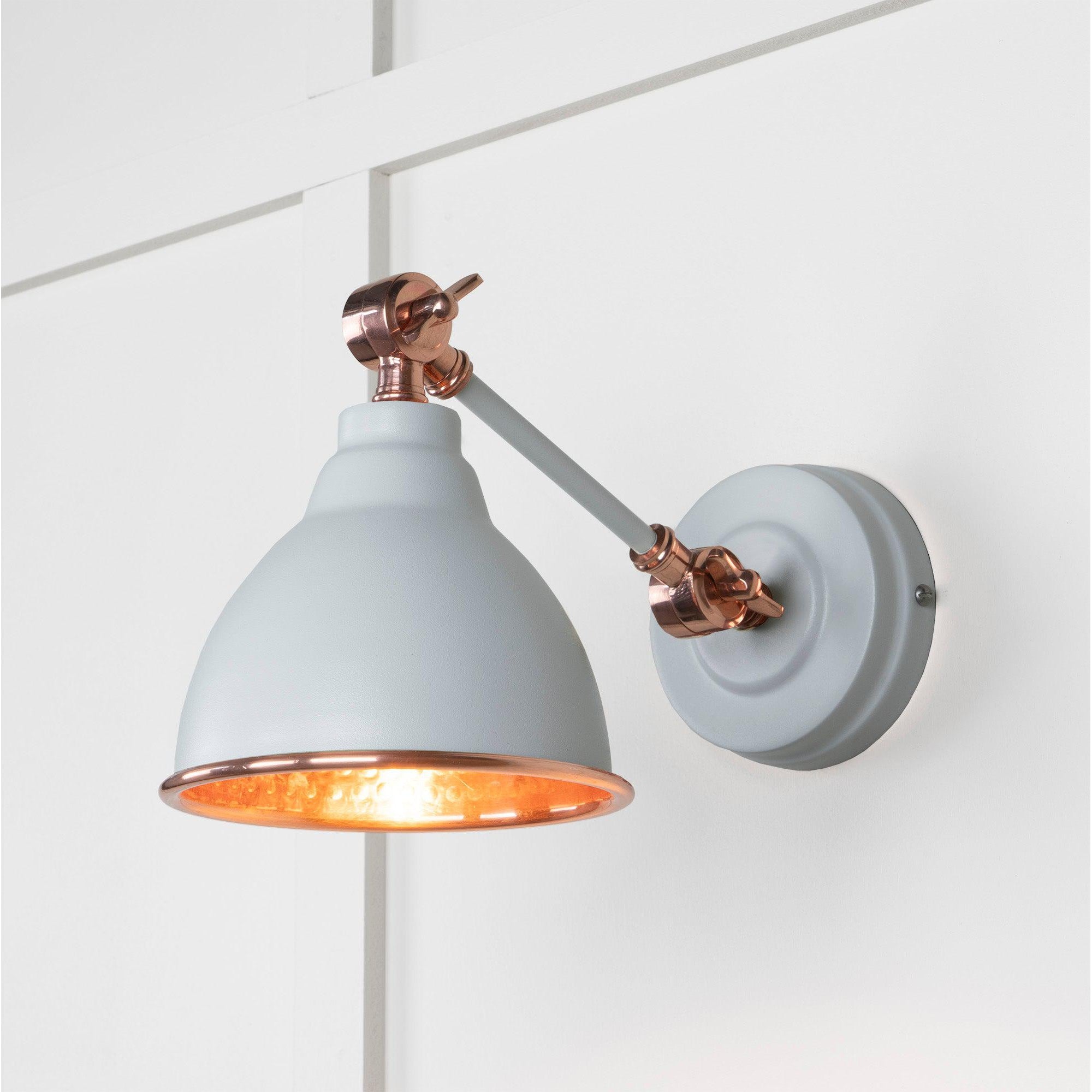 Hammered Copper Brindley Wall Light in Birch | From The Anvil-Wall Lights-Yester Home