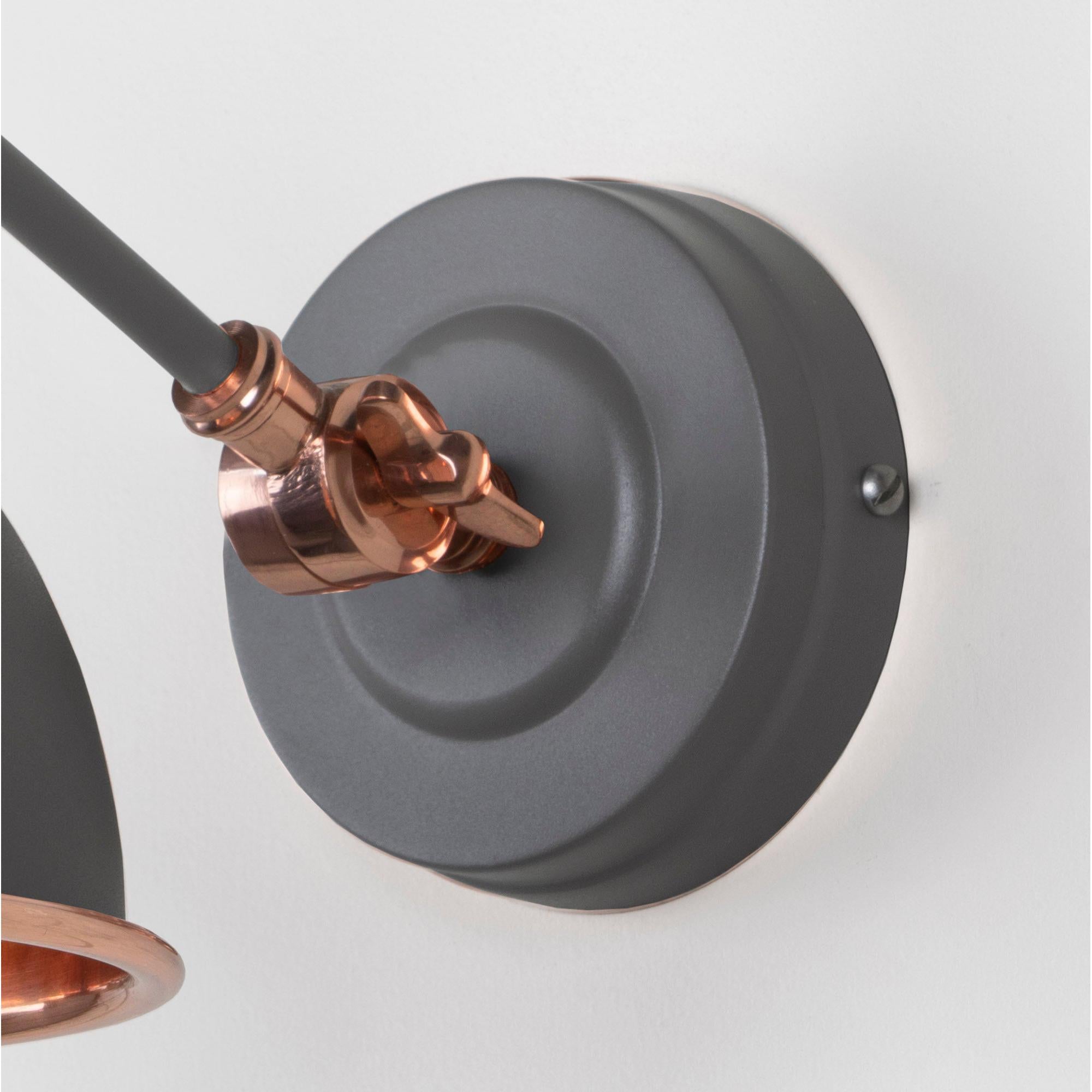 Hammered Copper Brindley Wall Light in Bluff | From The Anvil - Wall Lights - From The Anvil - Yester Home