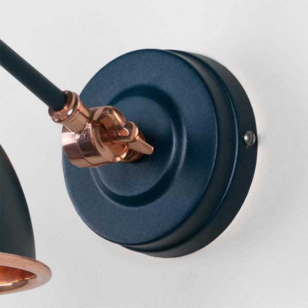 Hammered Copper Brindley Wall Light in Dusk | From The Anvil-Wall Lights-Yester Home