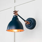 Hammered Copper Brindley Wall Light in Dusk | From The Anvil-Wall Lights-Yester Home