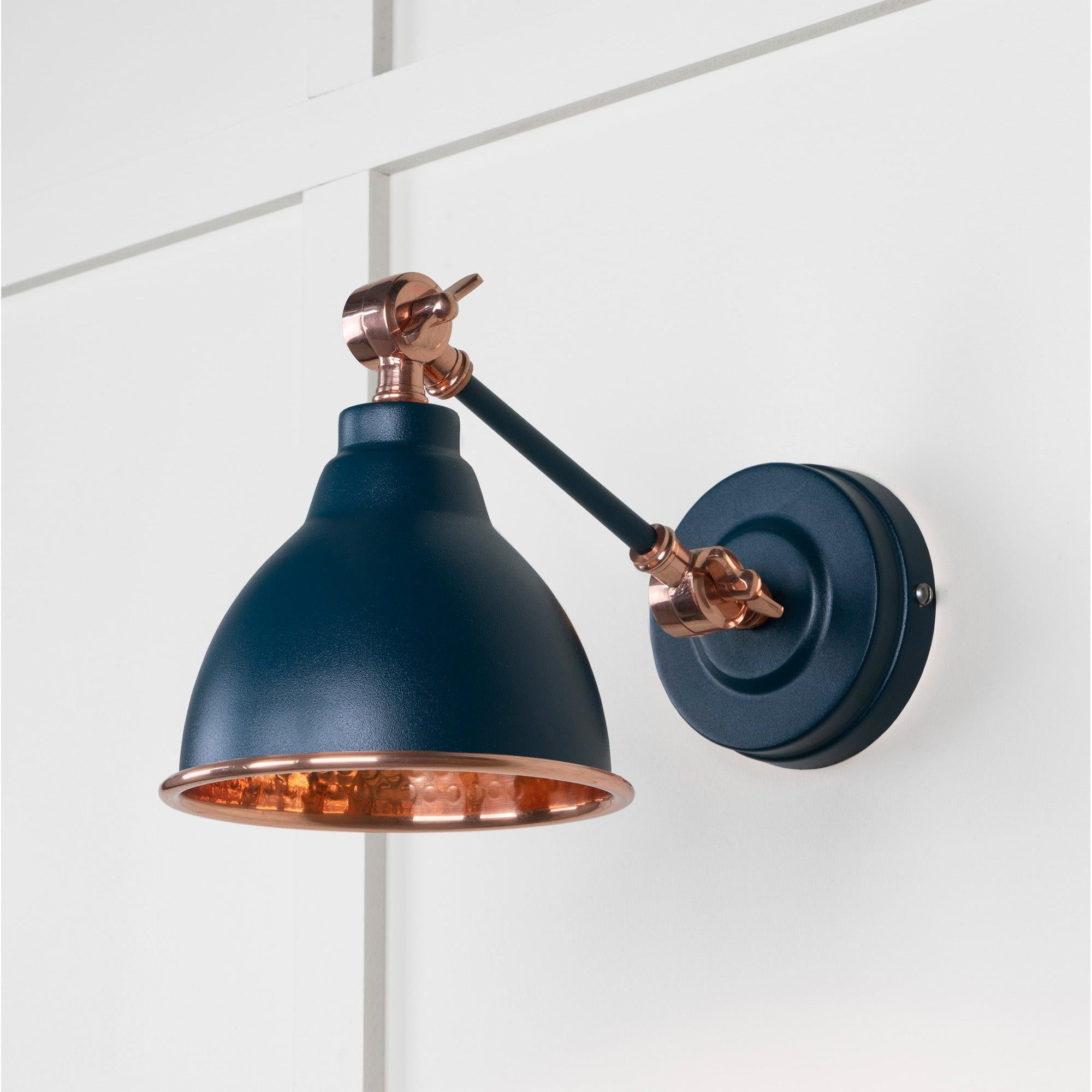 Hammered Copper Brindley Wall Light in Dusk | From The Anvil - Wall Lights - From The Anvil - Yester Home