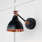 Hammered Copper Brindley Wall Light in Elan Black | From The Anvil - Wall Lights - From The Anvil - Yester Home