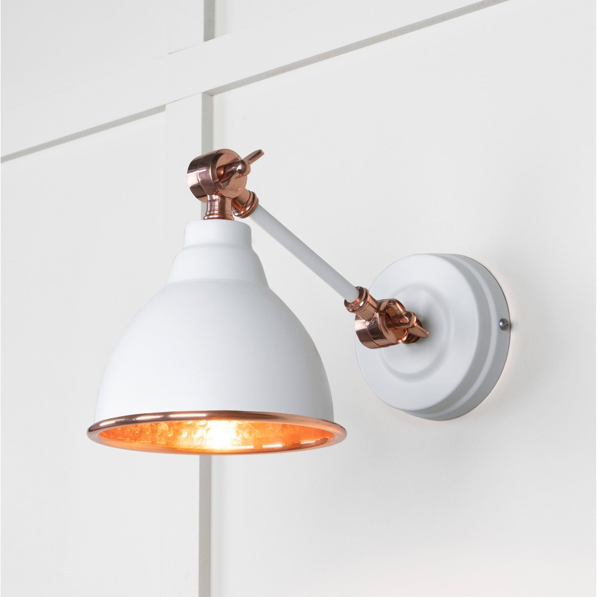 Hammered Copper Brindley Wall Light in Flock | From The Anvil - Wall Lights - From The Anvil - Yester Home
