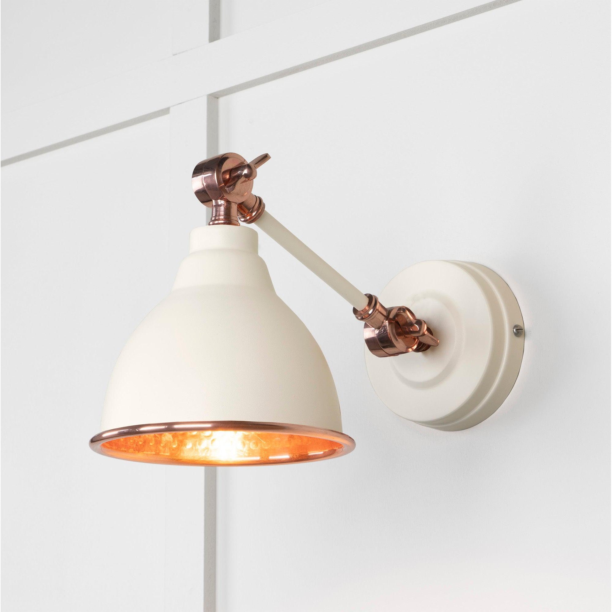 Hammered Copper Brindley Wall Light in Teasel | From The Anvil-Wall Lights-Yester Home
