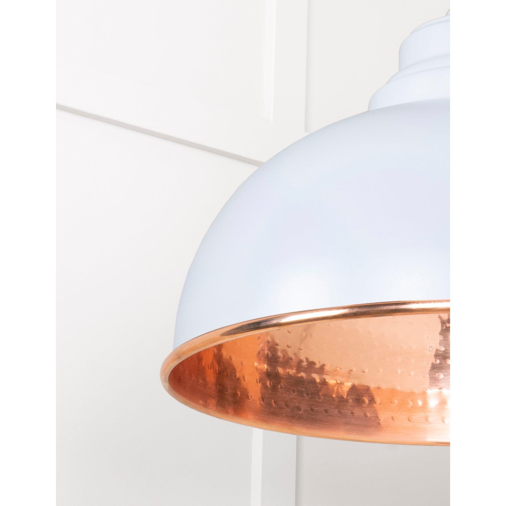 Hammered Copper Harborne Pendant in Birch | From The Anvil-Harborne-Yester Home