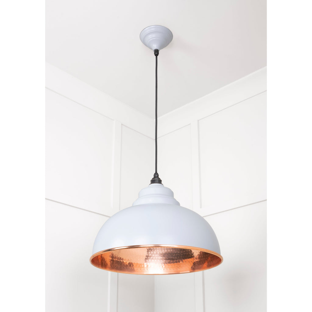 Hammered Copper Harborne Pendant in Birch | From The Anvil