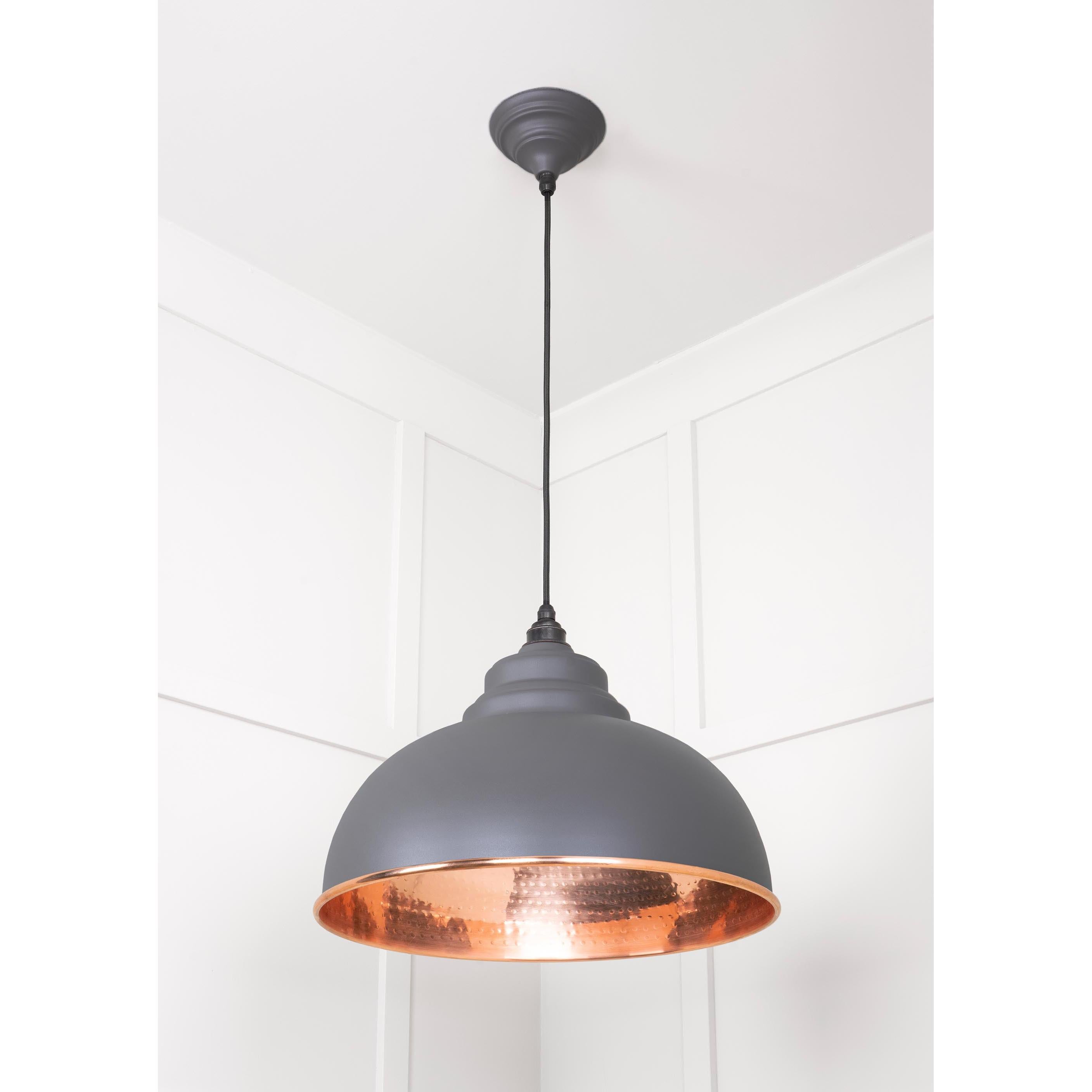 Hammered Copper Harborne Pendant in Bluff | From The Anvil - Harborne - From The Anvil - Yester Home
