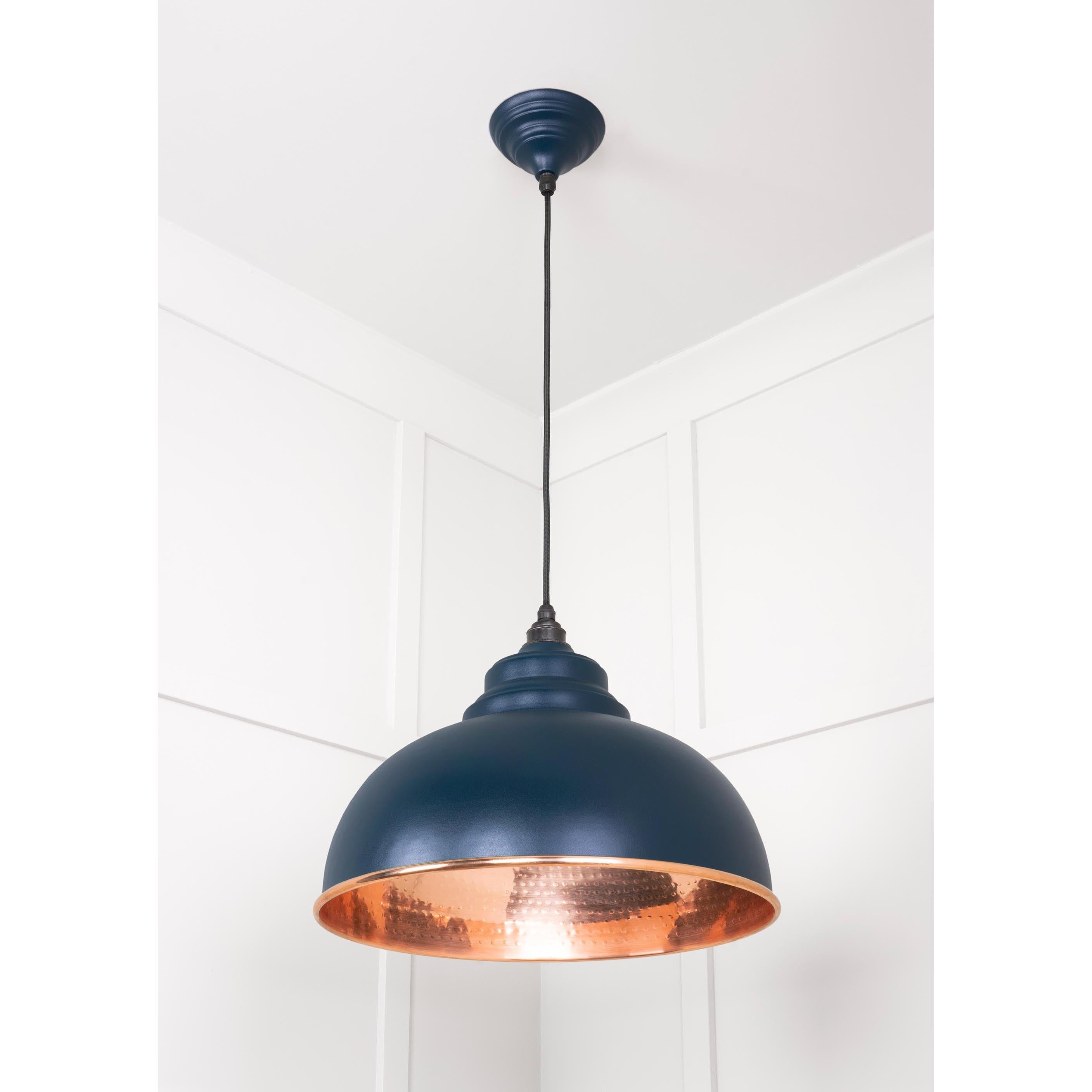 Hammered Copper Harborne Pendant in Dusk | From The Anvil - Harborne - From The Anvil - Yester Home