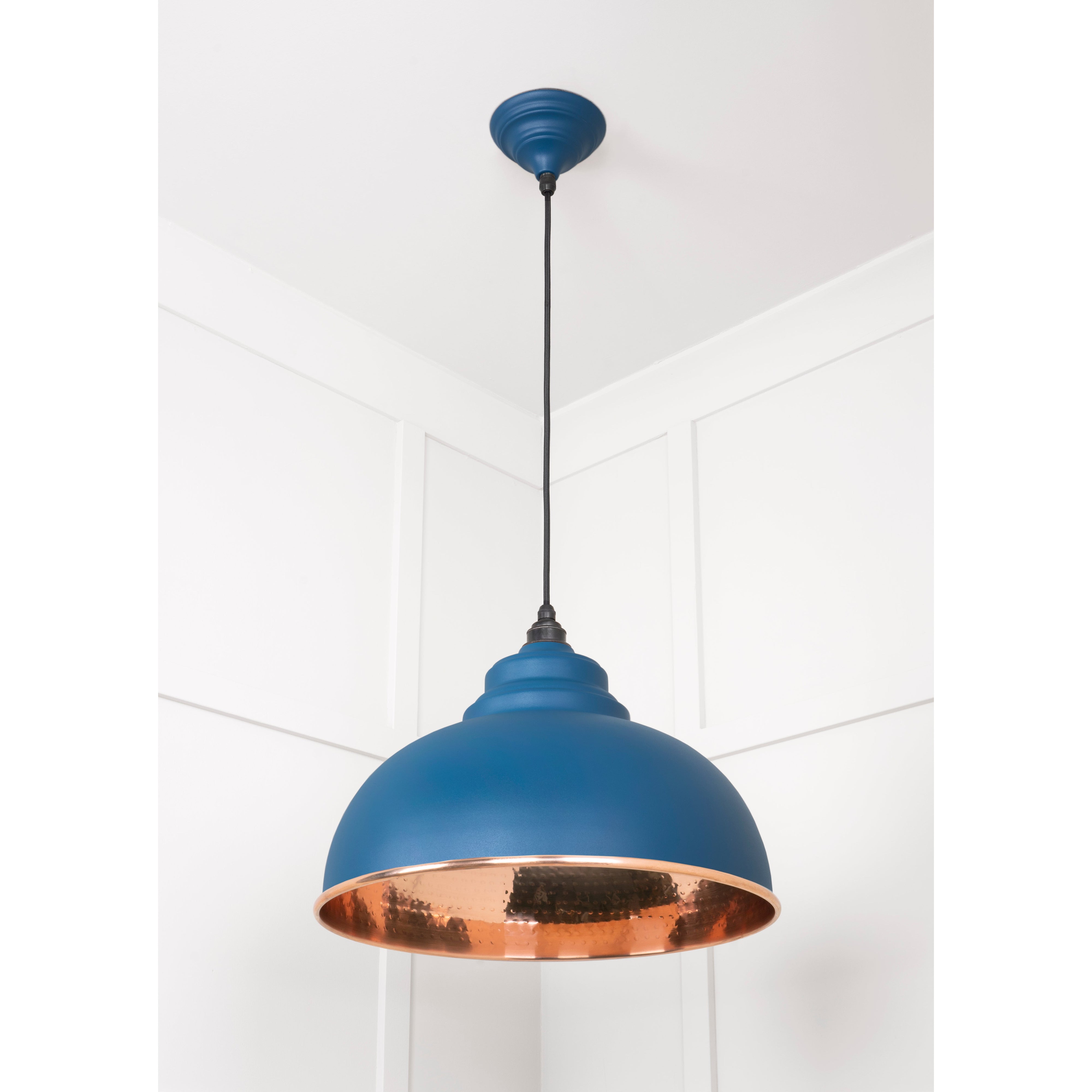 Hammered Copper Harborne Pendant in Upstream | From The Anvil-Harborne-Yester Home