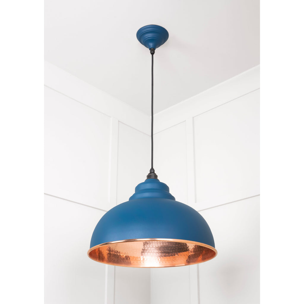 Hammered Copper Harborne Pendant in Upstream | From The Anvil