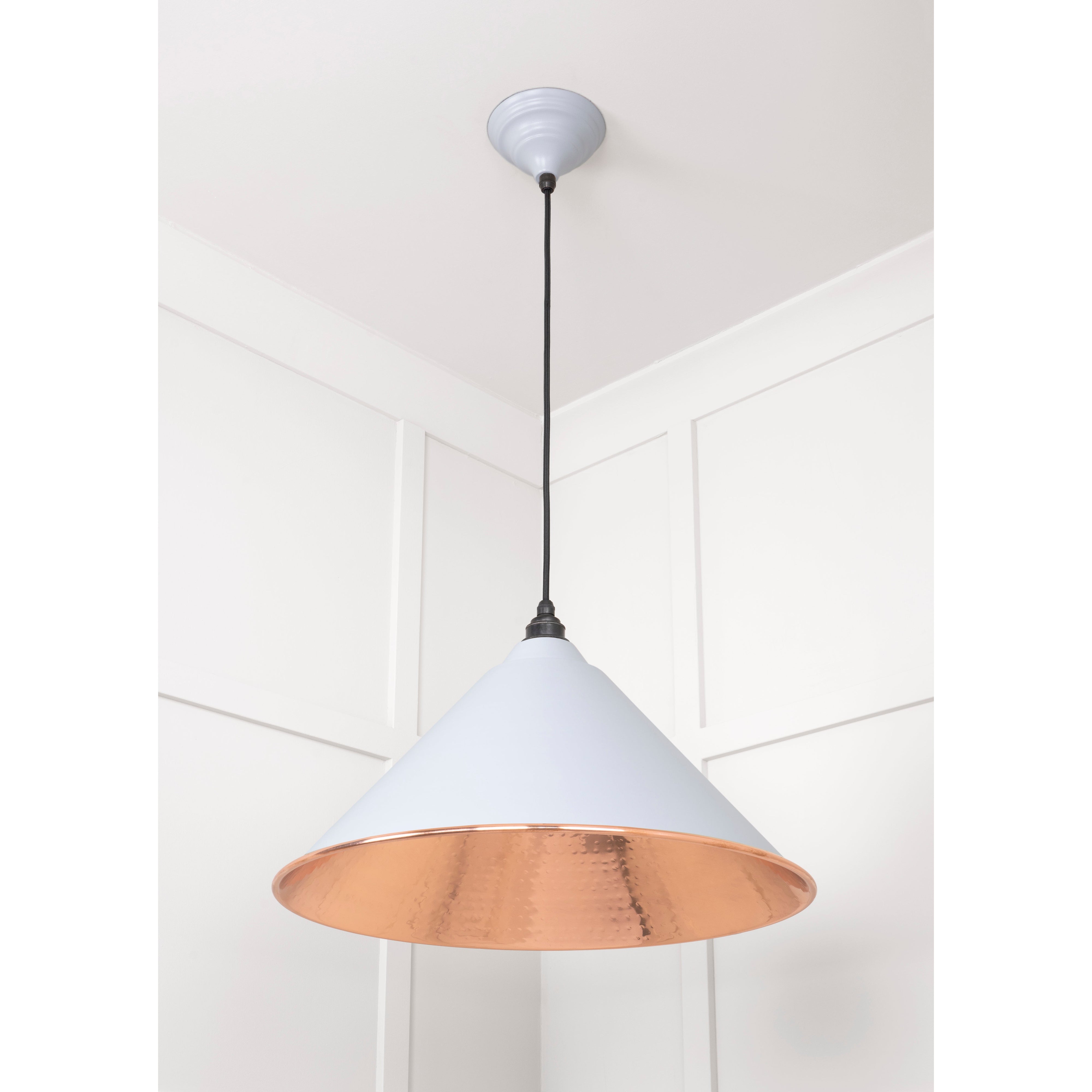 Hammered Copper Hockley Pendant in Birch | From The Anvil-Hockley-Yester Home