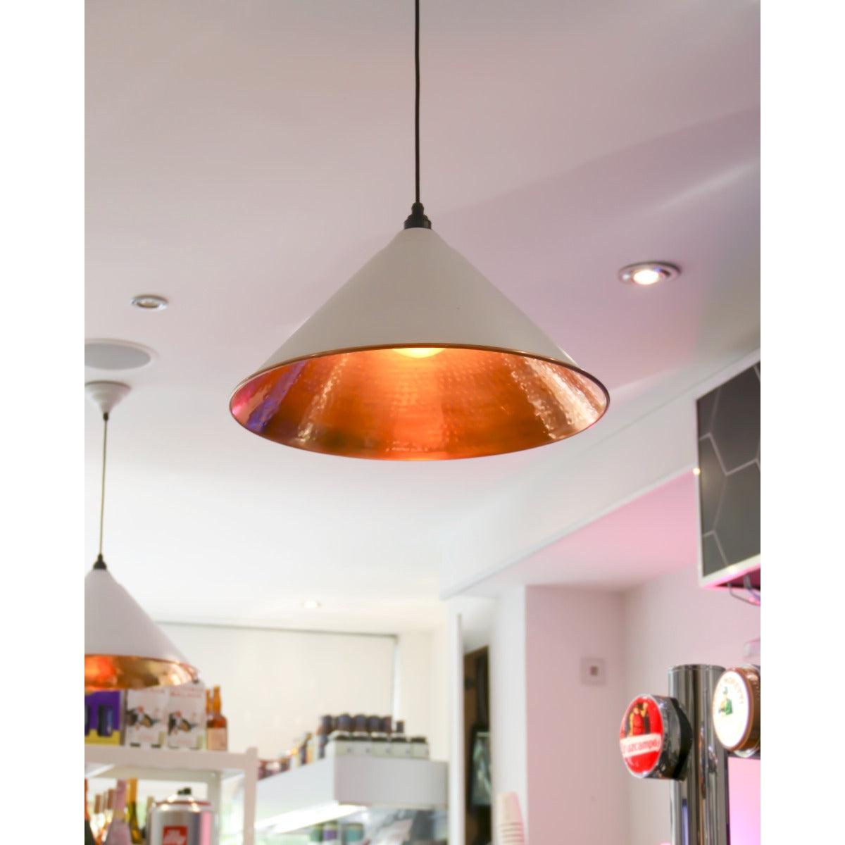 Hammered Copper Hockley Pendant in Birch | From The Anvil-Hockley-Yester Home