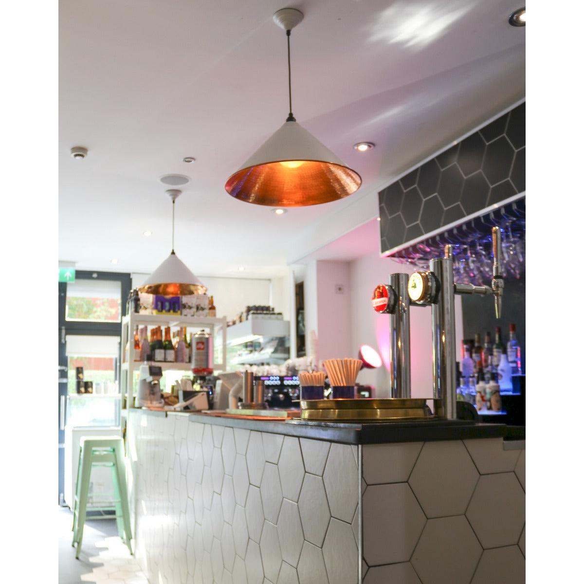 Hammered Copper Hockley Pendant in Birch | From The Anvil-Hockley-Yester Home