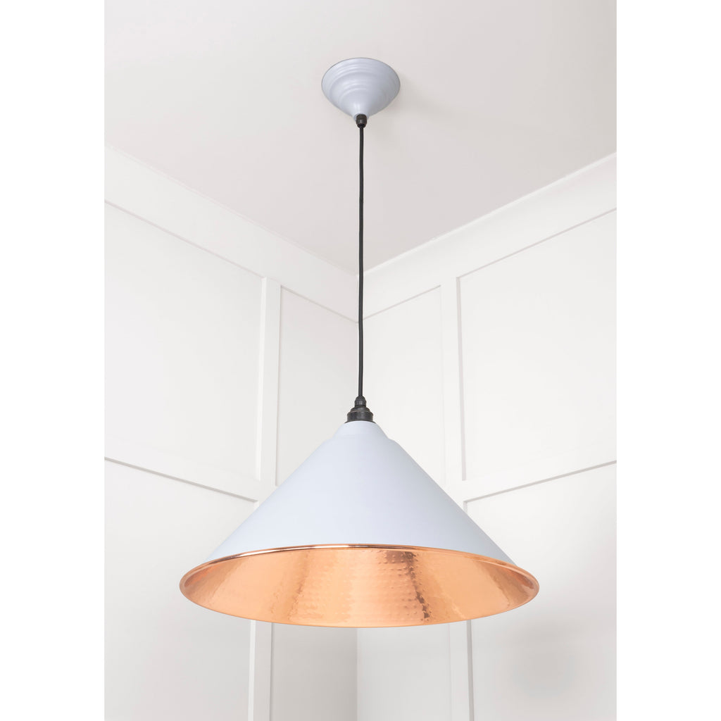 Hammered Copper Hockley Pendant in Birch | From The Anvil