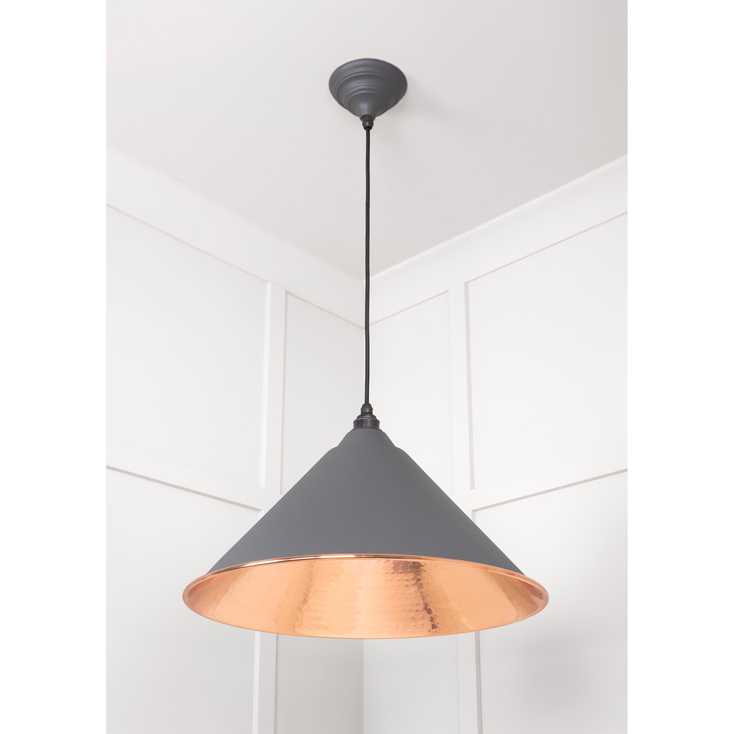 Hammered Copper Hockley Pendant in Bluff | From The Anvil - Hockley - From The Anvil - Yester Home
