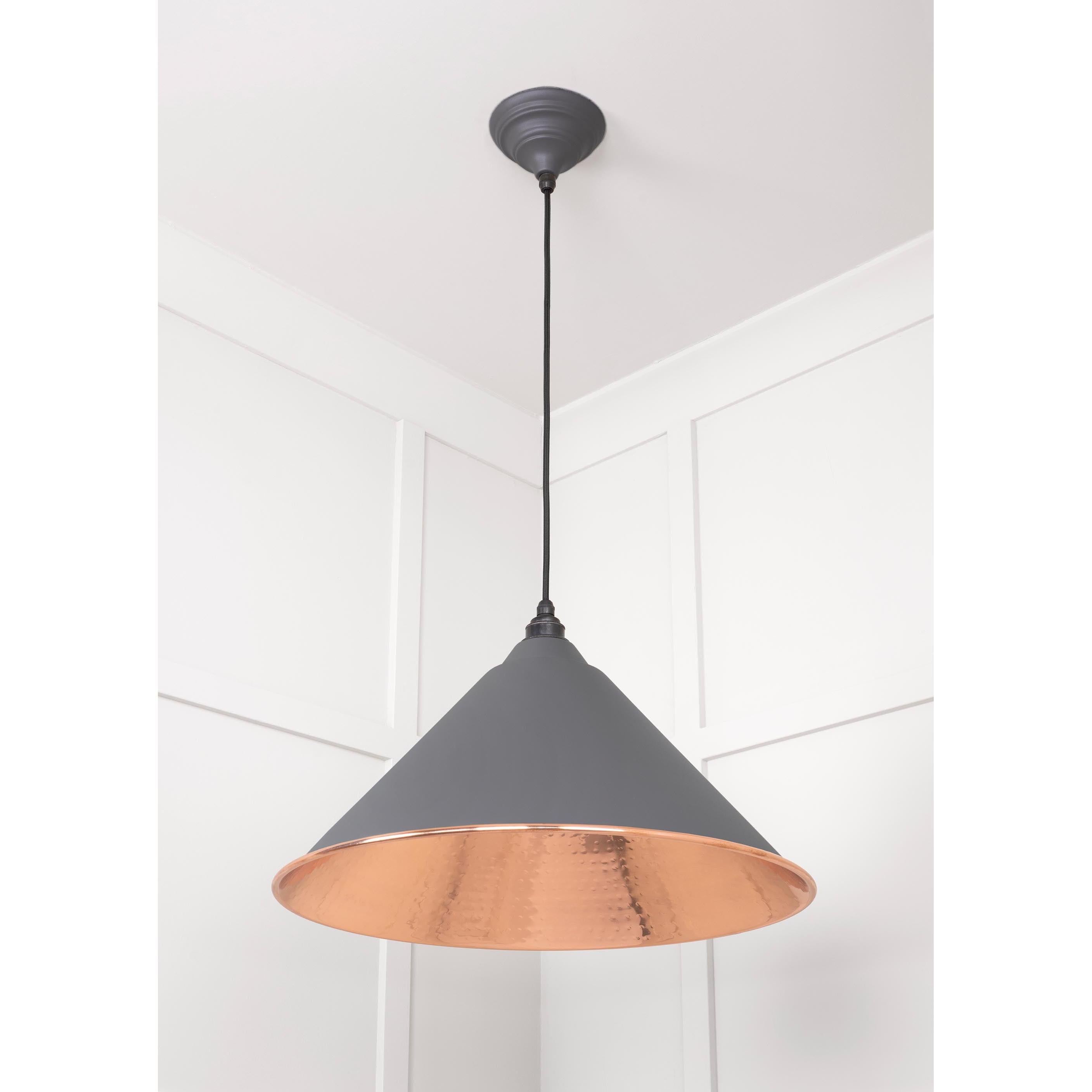 Hammered Copper Hockley Pendant in Bluff | From The Anvil - Hockley - From The Anvil - Yester Home