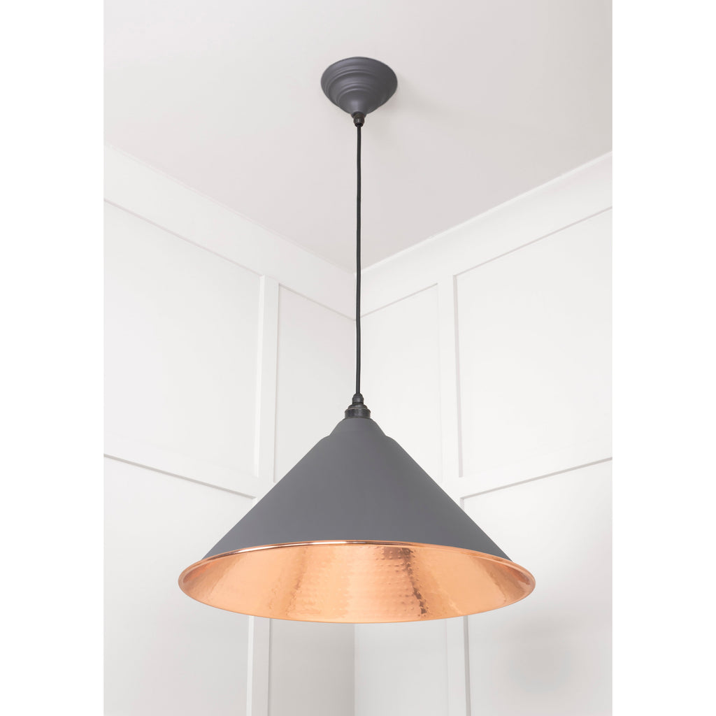 Hammered Copper Hockley Pendant in Bluff | From The Anvil-Hockley-Yester Home