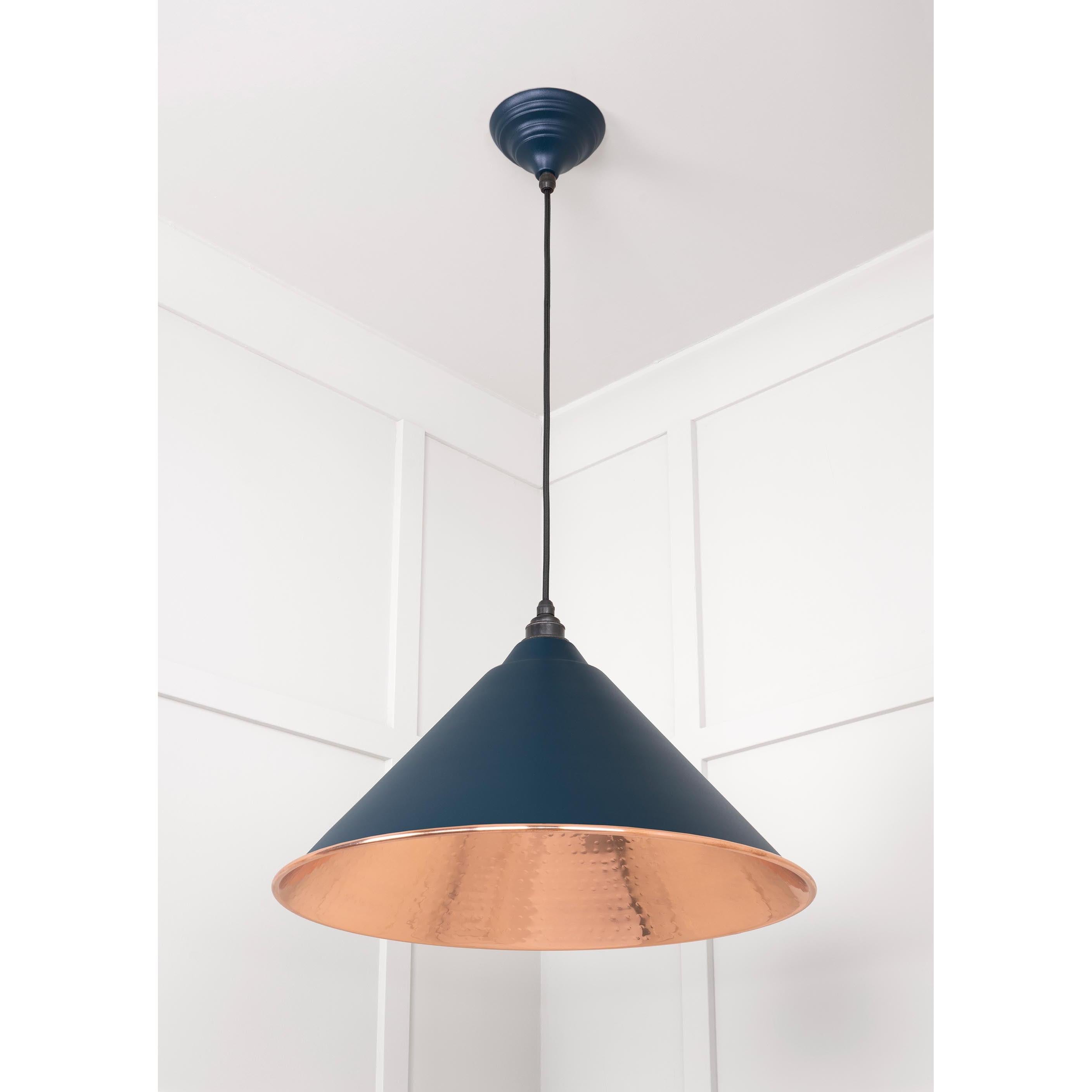 Hammered Copper Hockley Pendant in Dusk | From The Anvil - Hockley - From The Anvil - Yester Home
