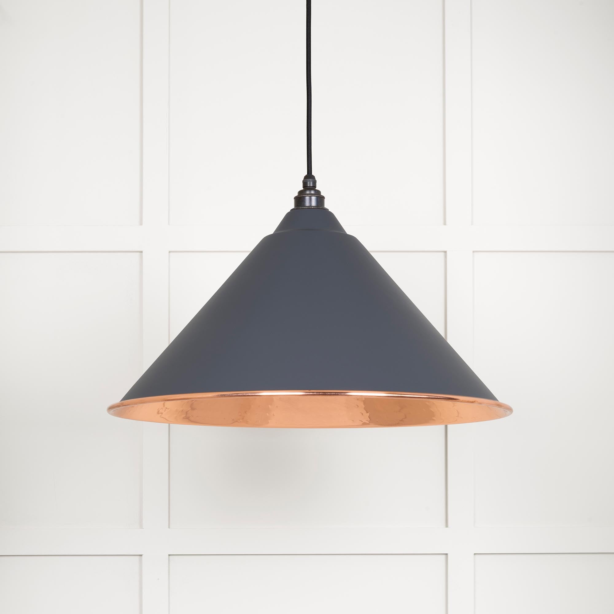 Hammered Copper Hockley Pendant in Slate | From The Anvil - Hockley - From The Anvil - Yester Home