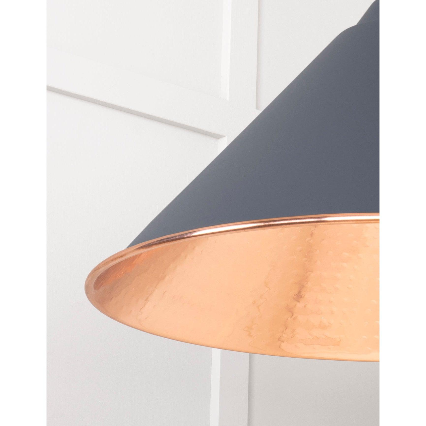Hammered Copper Hockley Pendant in Slate | From The Anvil-Hockley-Yester Home