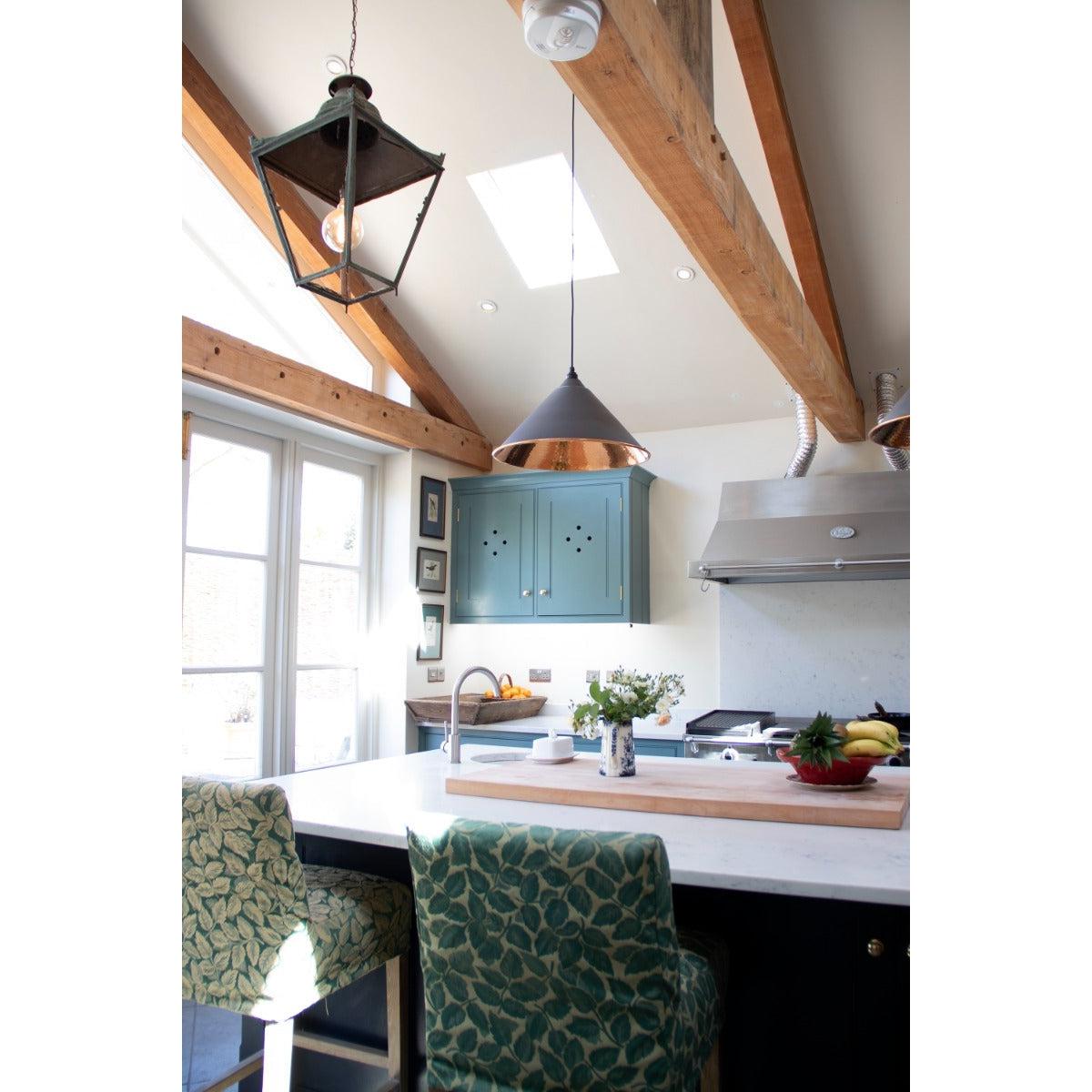 Hammered Copper Hockley Pendant in Slate | From The Anvil-Hockley-Yester Home