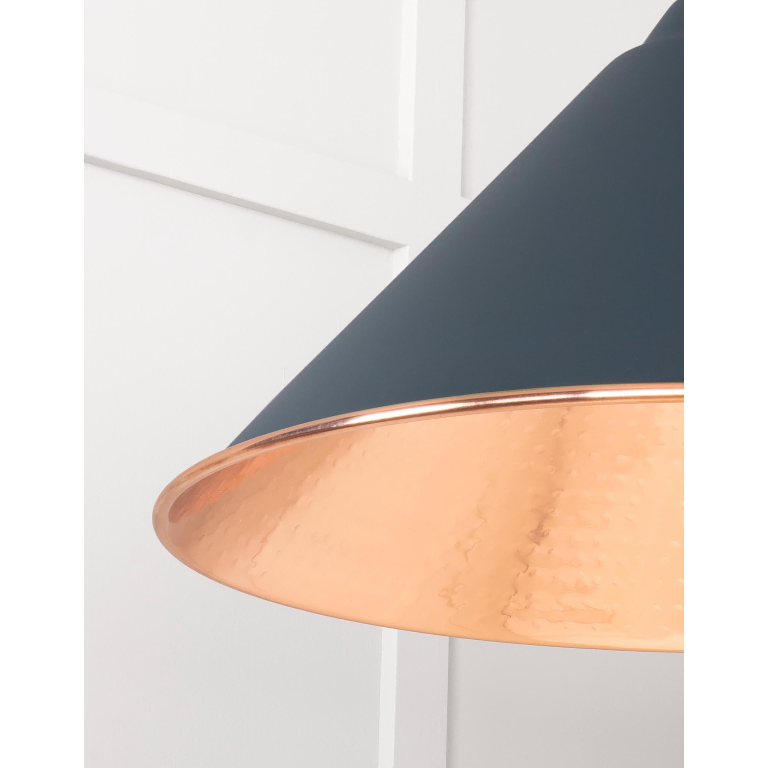 Hammered Copper Hockley Pendant in Soot | From The Anvil - Hockley - From The Anvil - Yester Home