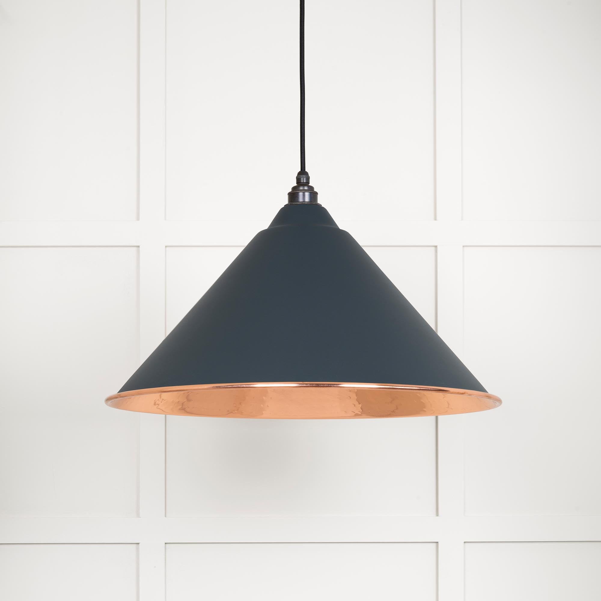 Hammered Copper Hockley Pendant in Soot | From The Anvil - Hockley - From The Anvil - Yester Home