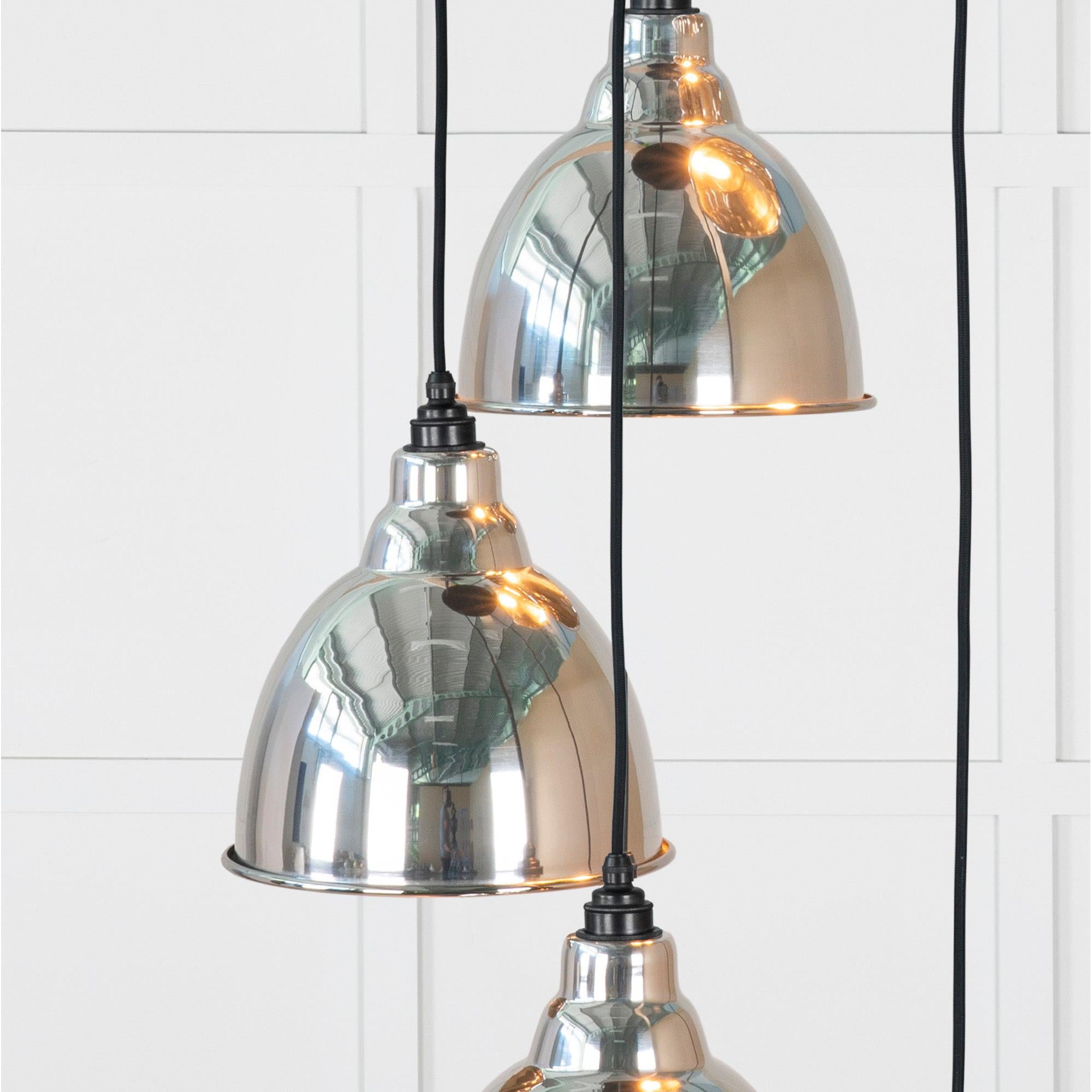 Hammered Nickel Brindley Cluster Pendant | From The Anvil - Cluster Pendants - From The Anvil - Yester Home