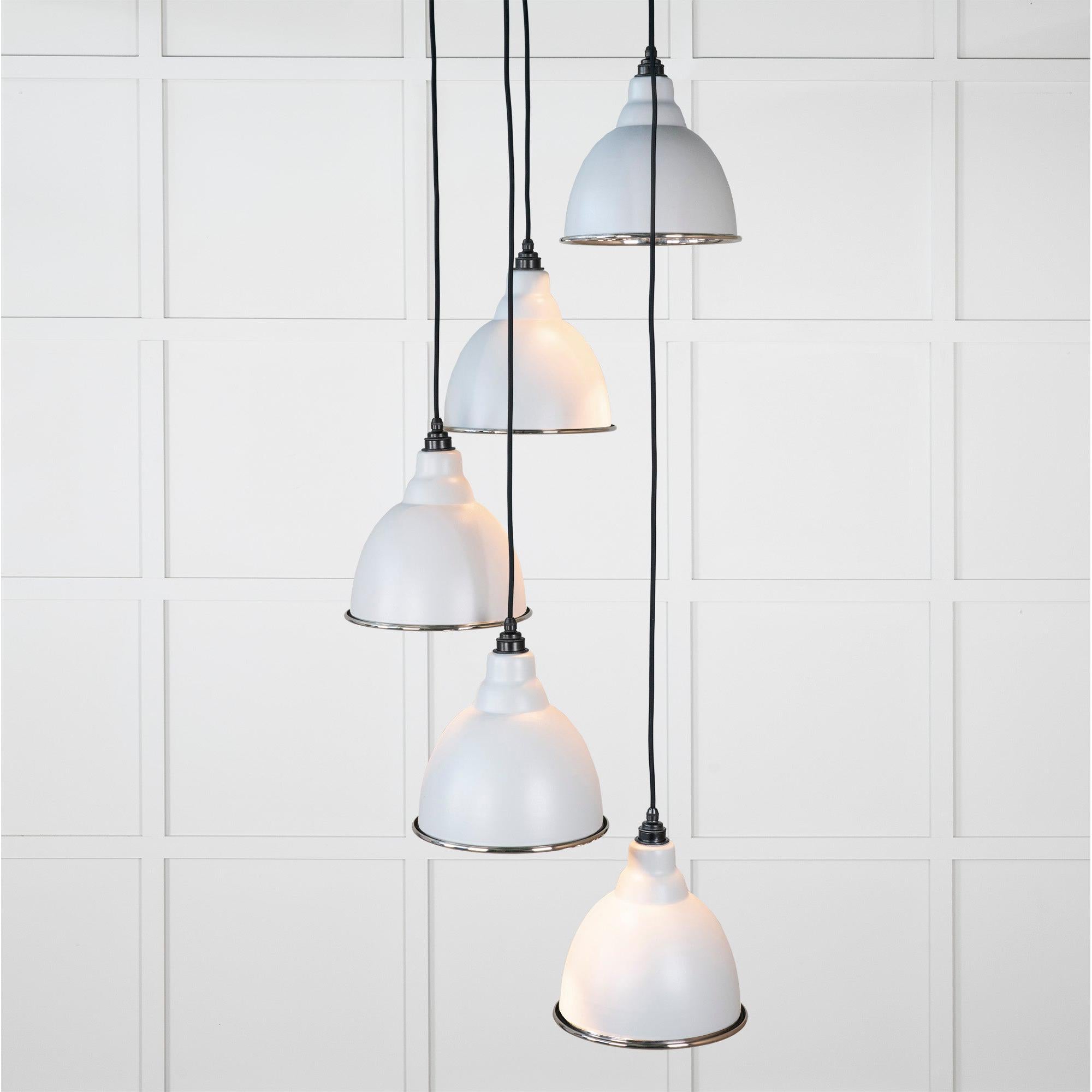 Hammered Nickel Brindley Cluster Pendant in Birch | From The Anvil - Cluster Pendants - From The Anvil - Yester Home