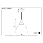 Hammered Nickel Brindley Pendant | From The Anvil-Brindley-Yester Home