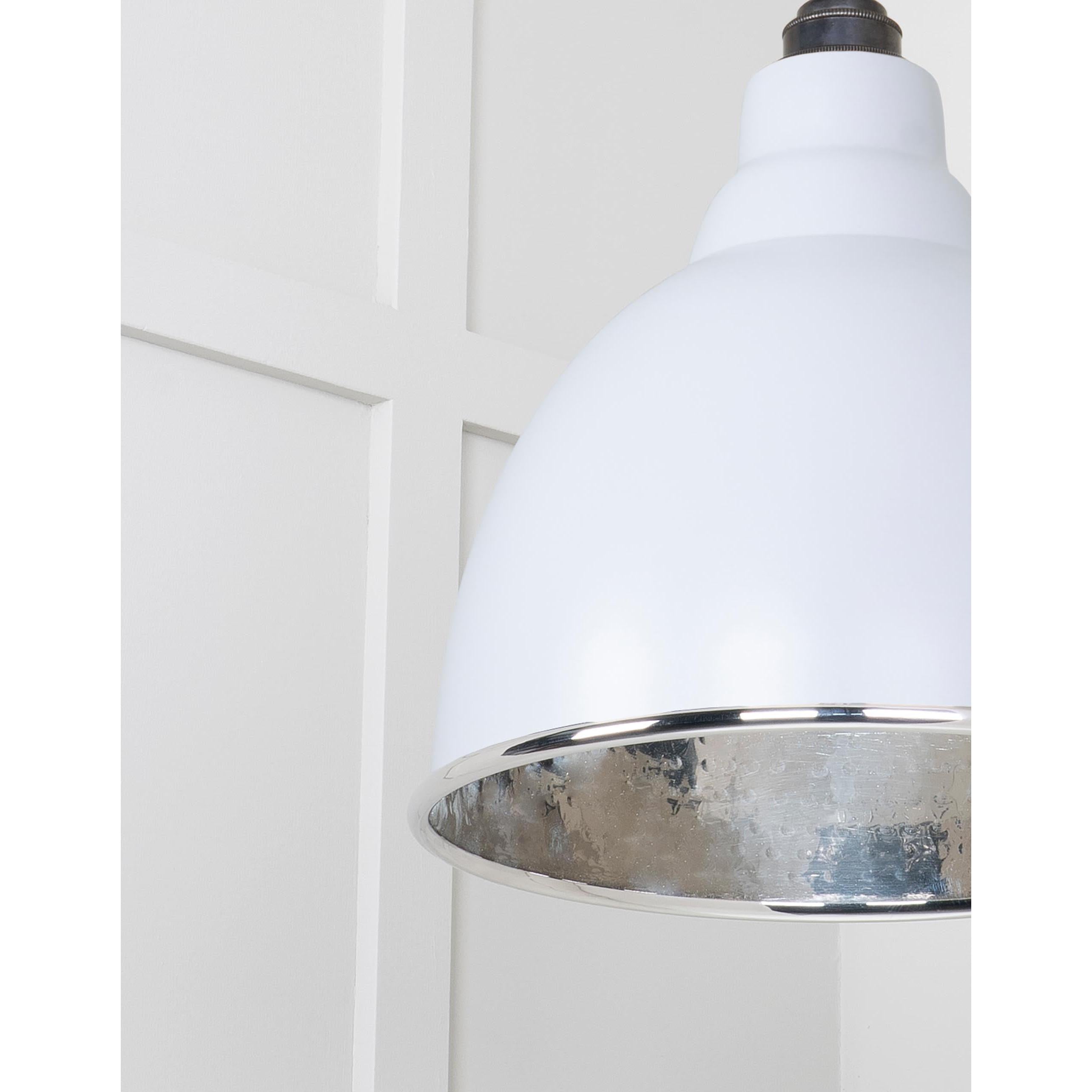 Hammered Nickel Brindley Pendant in Birch | From The Anvil - Brindley - From The Anvil - Yester Home