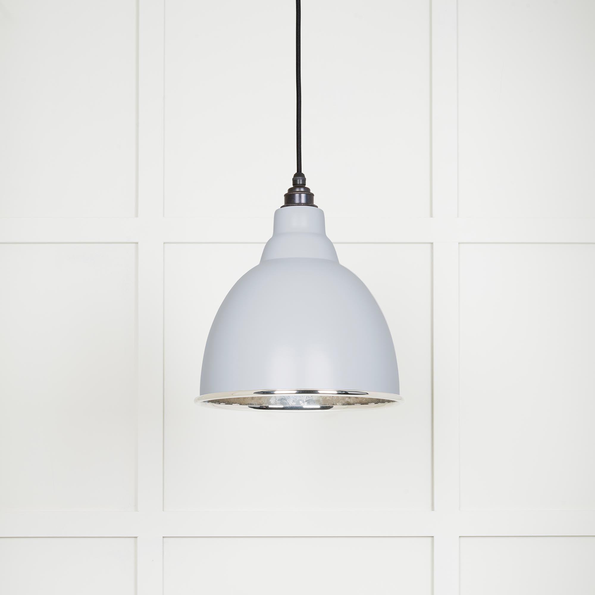 Hammered Nickel Brindley Pendant in Birch | From The Anvil - Brindley - From The Anvil - Yester Home