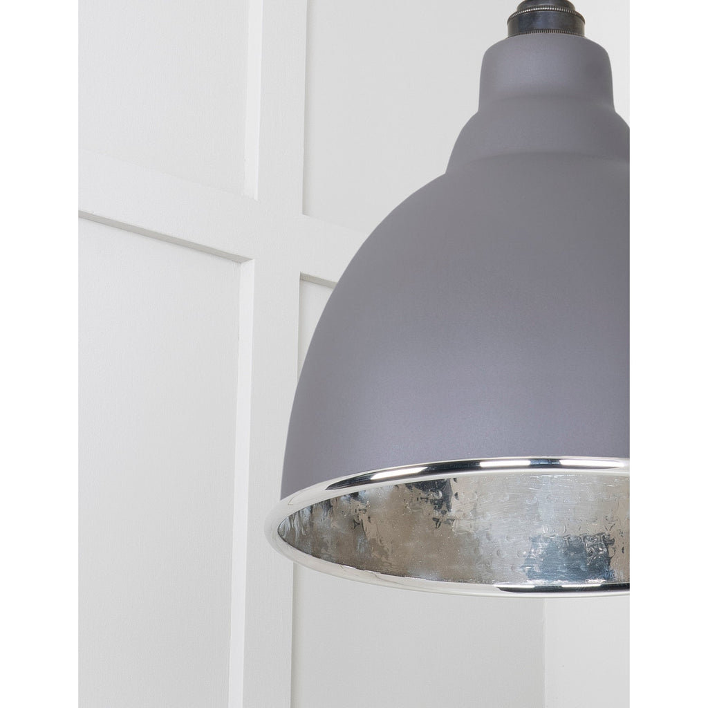 Hammered Nickel Brindley Pendant in Bluff | From The Anvil