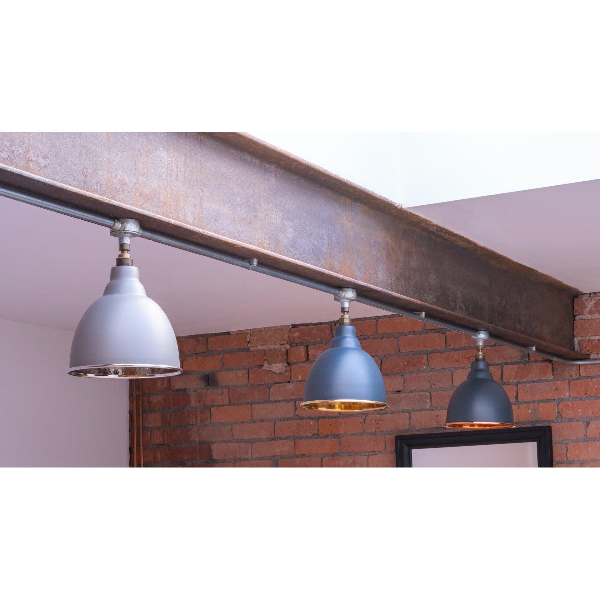 Hammered Nickel Brindley Pendant in Bluff | From The Anvil-Brindley-Yester Home