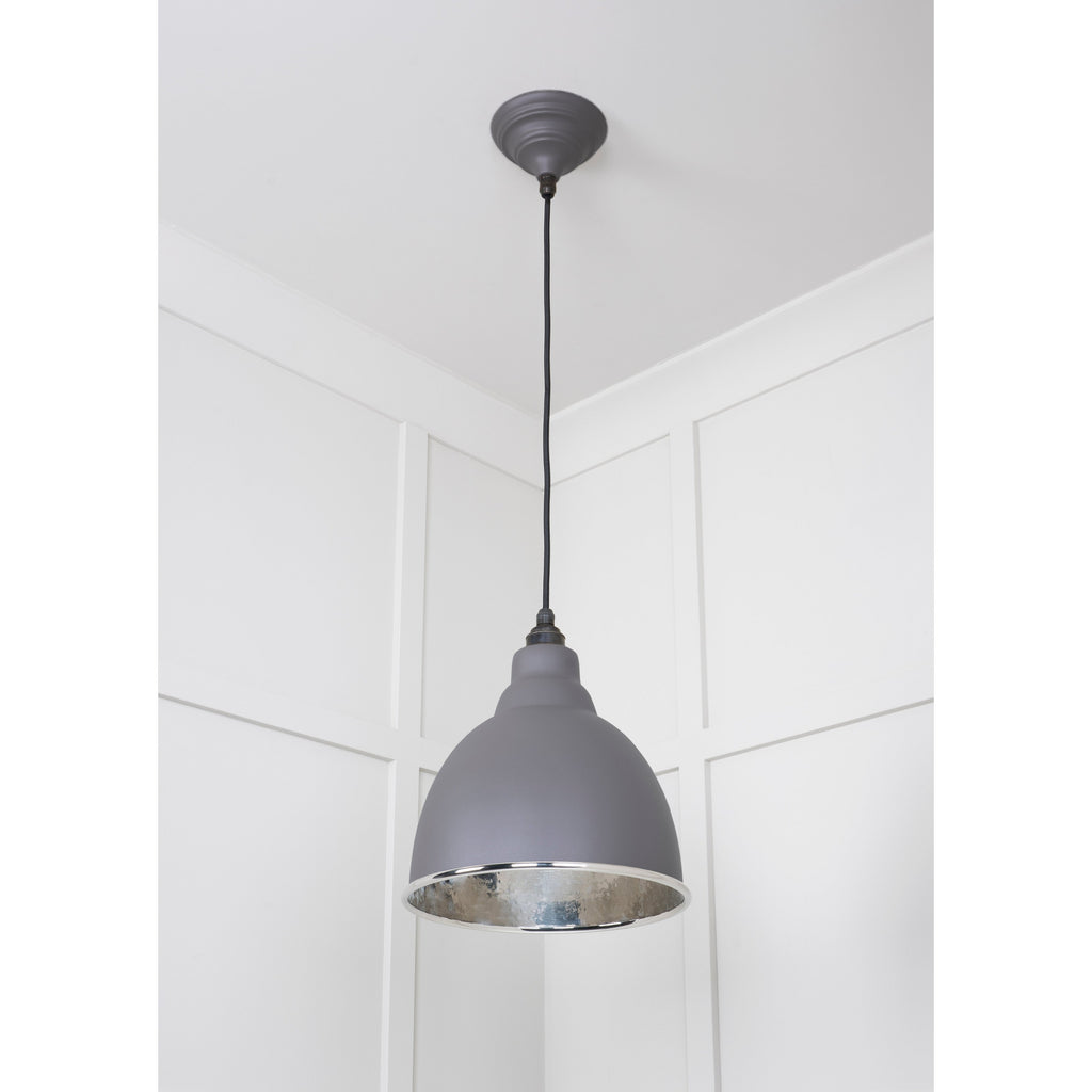 Hammered Nickel Brindley Pendant in Bluff | From The Anvil