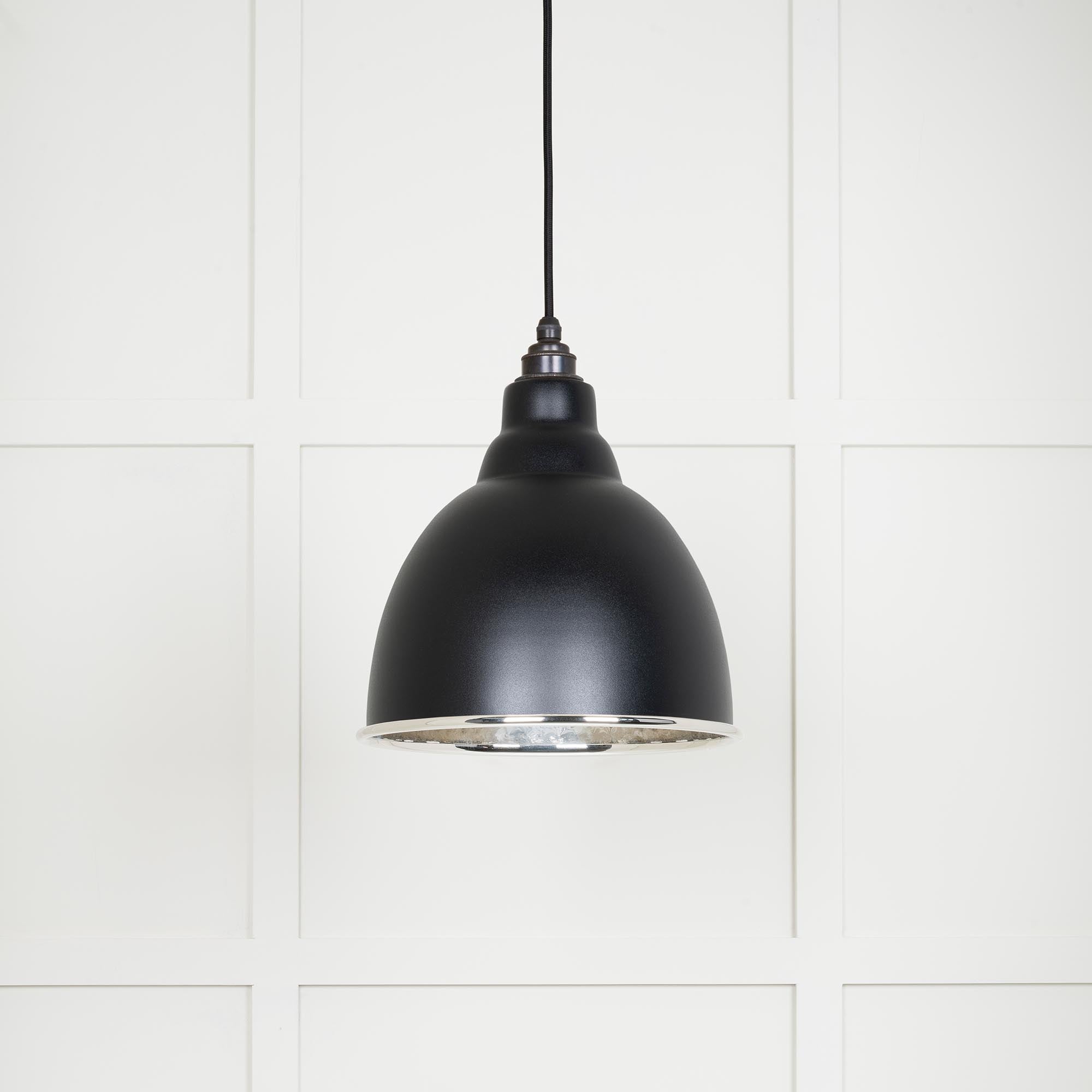 Hammered Nickel Brindley Pendant in Elan Black | From The Anvil - Brindley - From The Anvil - Yester Home