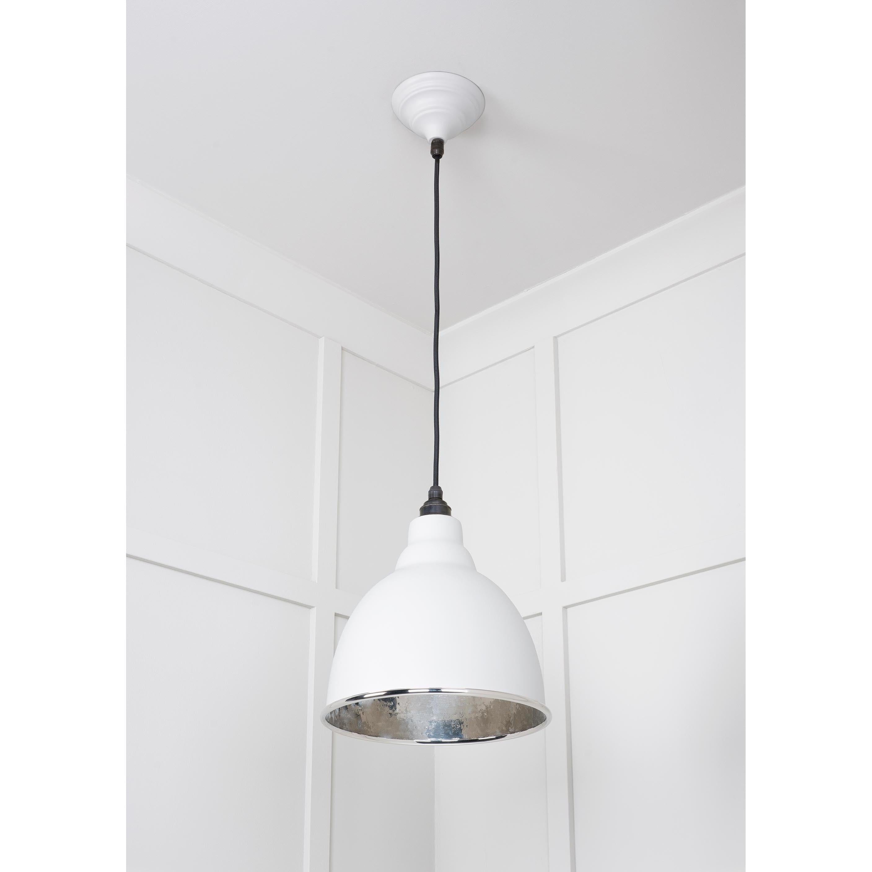 Hammered Nickel Brindley Pendant in Flock | From The Anvil - Brindley - From The Anvil - Yester Home