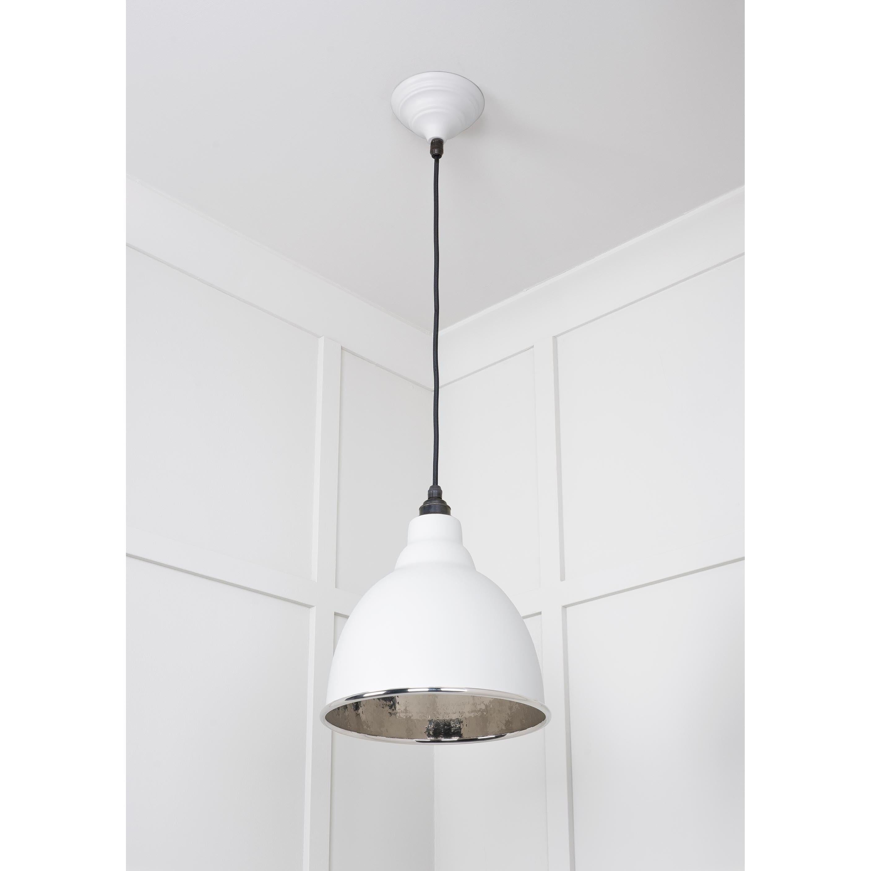 Hammered Nickel Brindley Pendant in Flock | From The Anvil - Brindley - From The Anvil - Yester Home