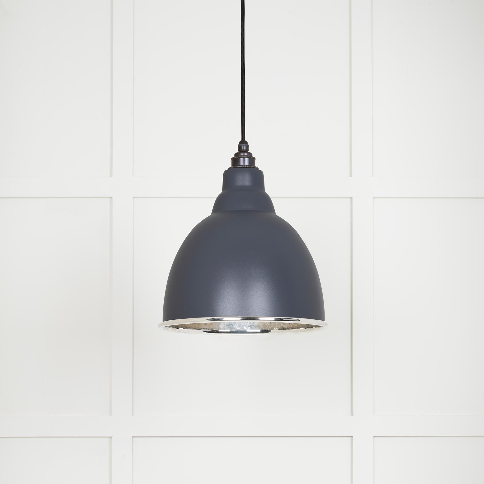 Hammered Nickel Brindley Pendant in Slate | From The Anvil - Brindley - From The Anvil - Yester Home