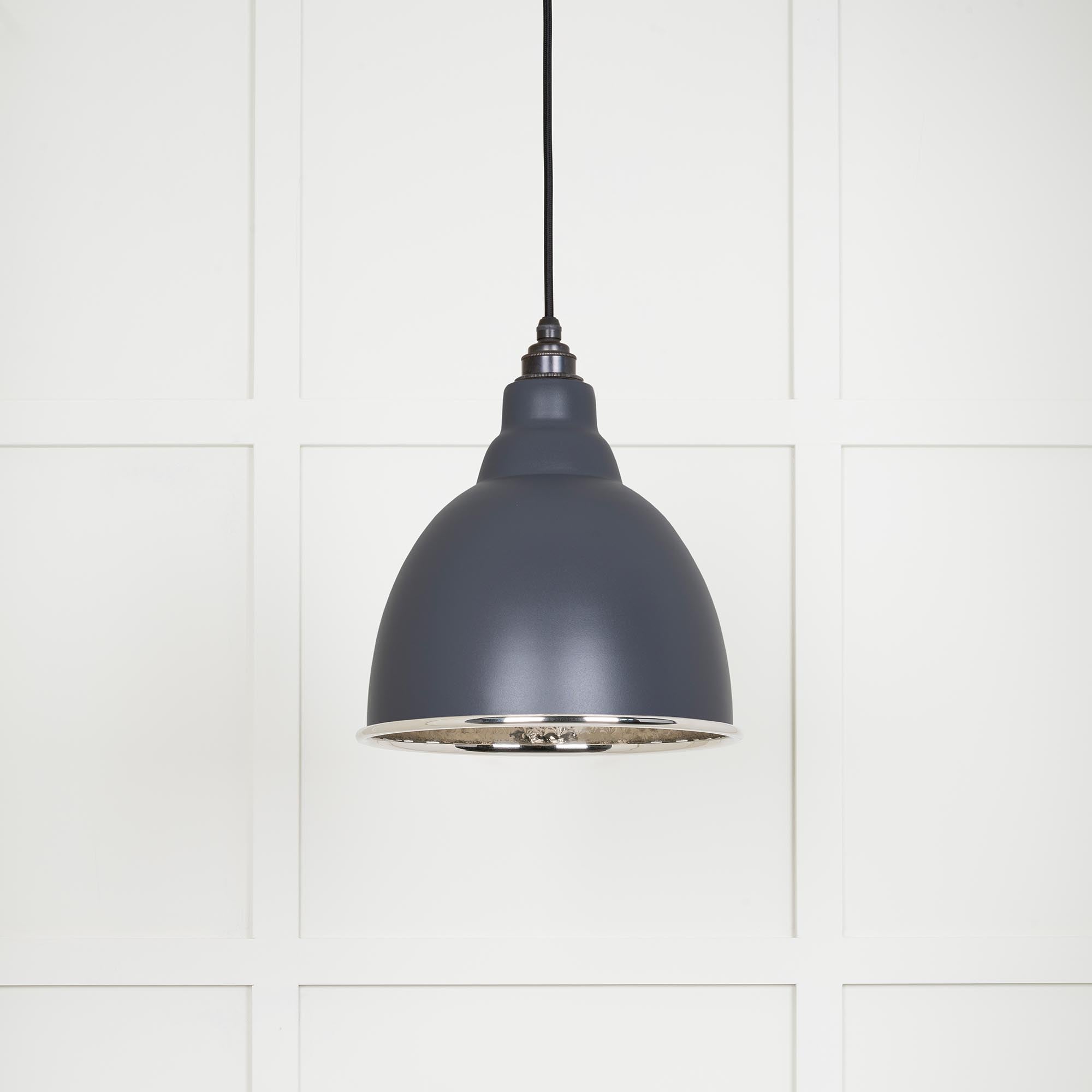 Hammered Nickel Brindley Pendant in Slate | From The Anvil - Brindley - From The Anvil - Yester Home