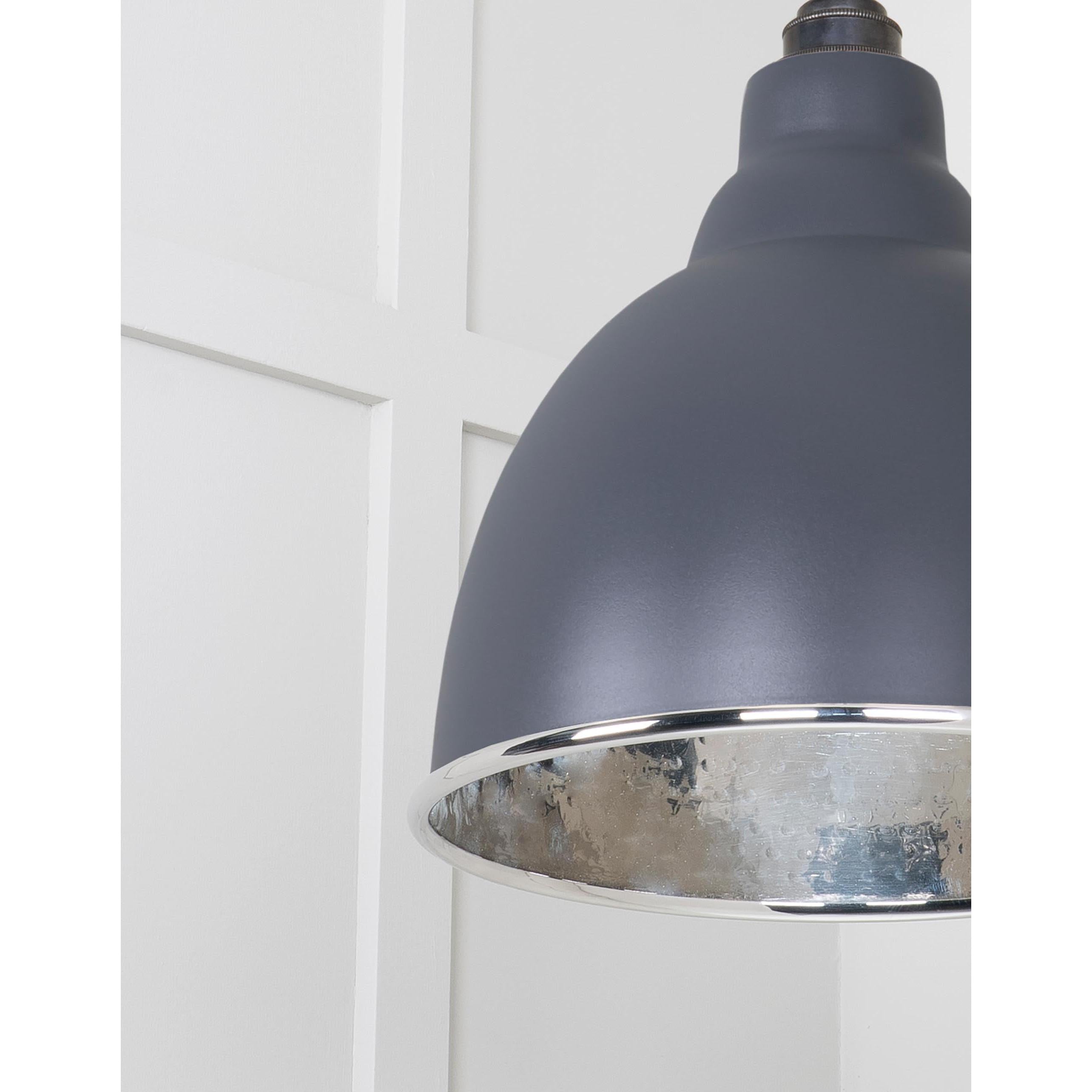 Hammered Nickel Brindley Pendant in Slate | From The Anvil - Brindley - From The Anvil - Yester Home
