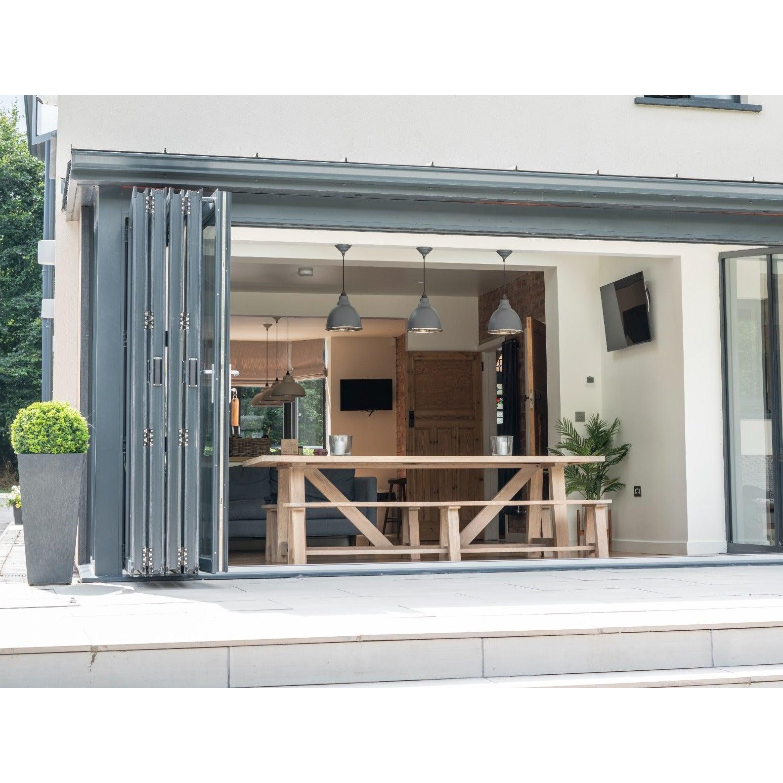 Hammered Nickel Brindley Pendant in Slate | From The Anvil-Brindley-Yester Home