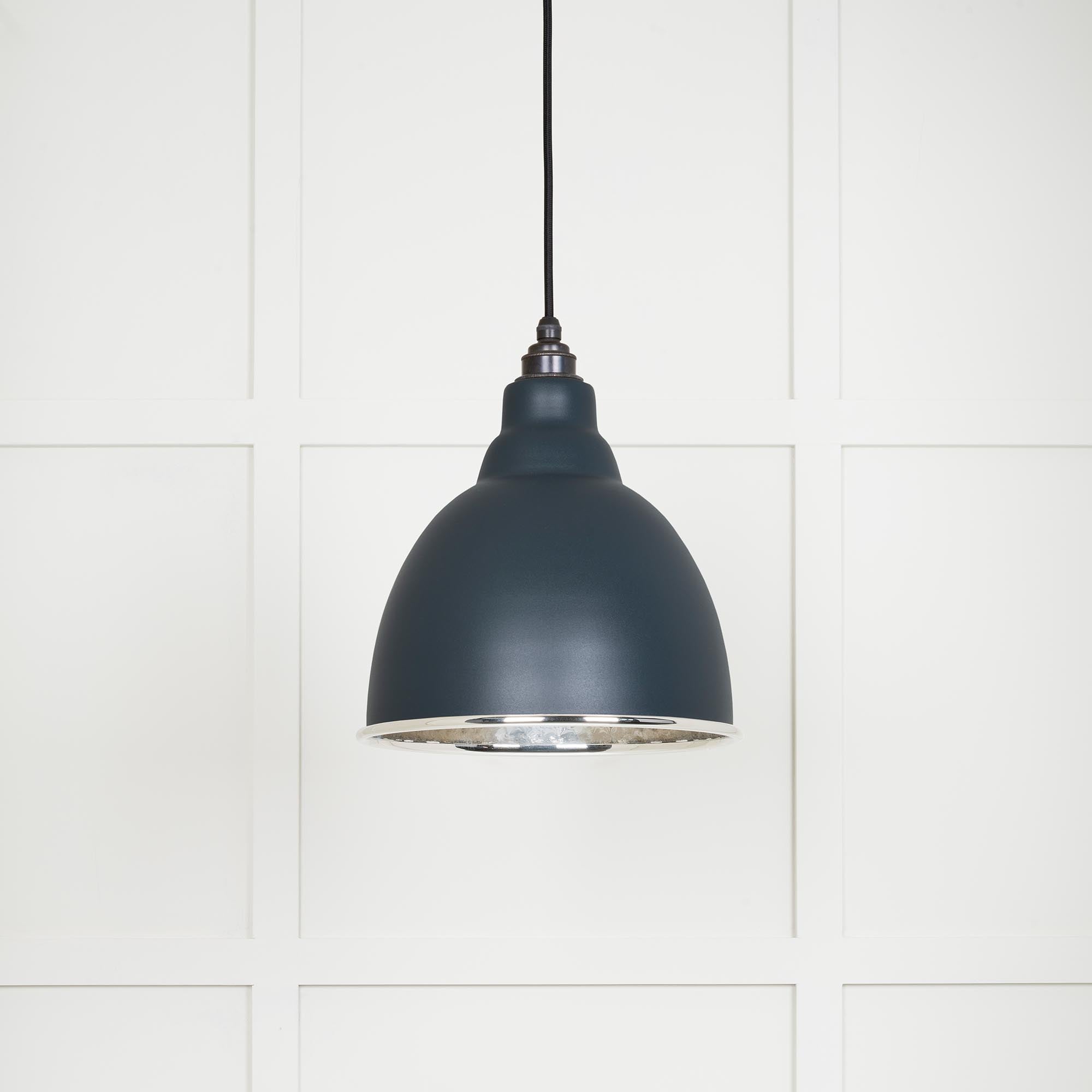 Hammered Nickel Brindley Pendant in Soot | From The Anvil - Brindley - From The Anvil - Yester Home