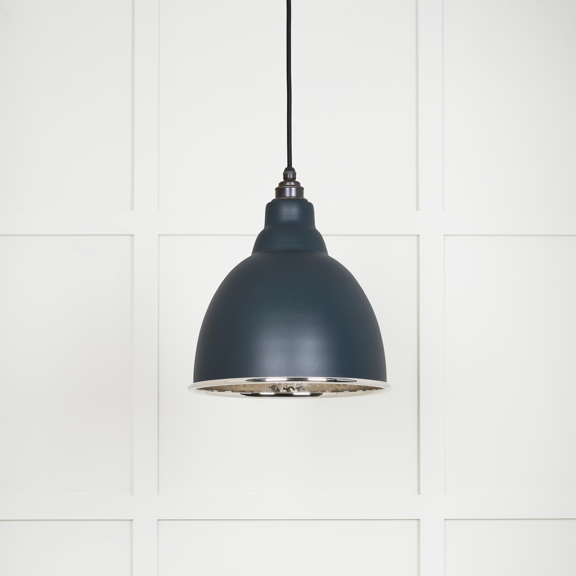Hammered Nickel Brindley Pendant in Soot | From The Anvil - Brindley - From The Anvil - Yester Home