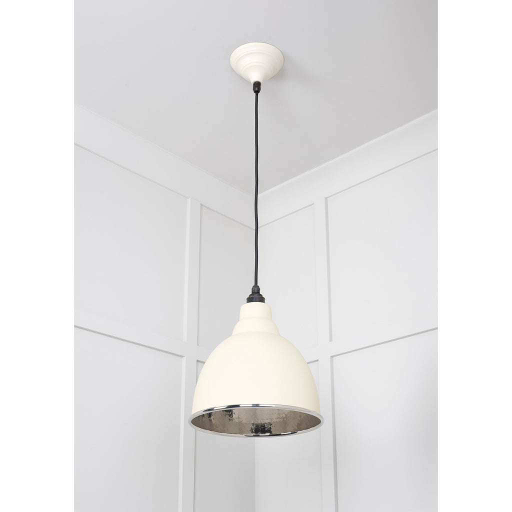 Hammered Nickel Brindley Pendant in Teasel | From The Anvil