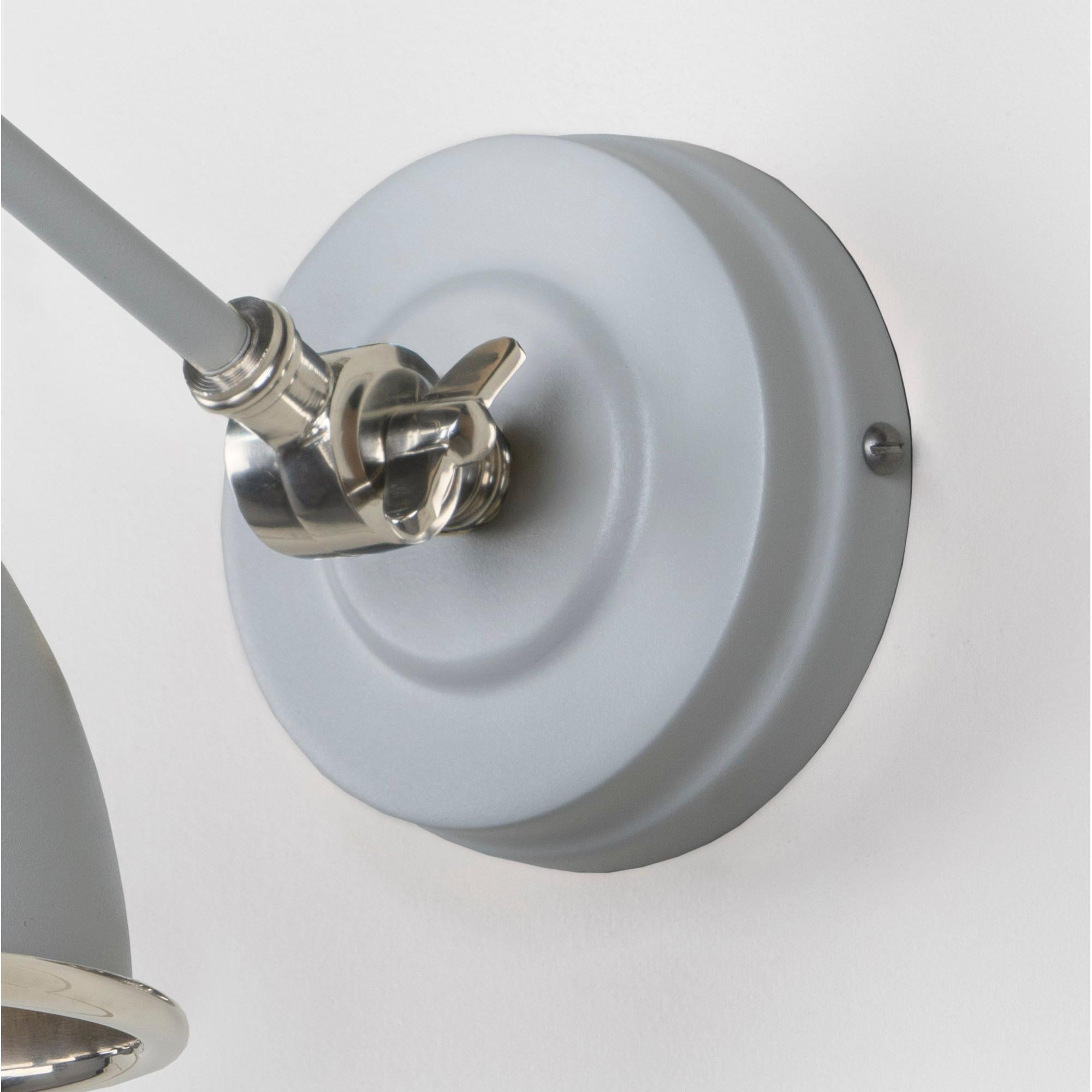 Hammered Nickel Brindley Wall Light in Birch | From The Anvil - Wall Lights - From The Anvil - Yester Home