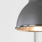 Hammered Nickel Brindley Wall Light in Bluff | From The Anvil-Wall Lights-Yester Home