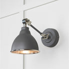Hammered Nickel Brindley Wall Light in Bluff | From The Anvil - Wall Lights - From The Anvil - Yester Home