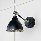 Hammered Nickel Brindley Wall Light in Elan Black | From The Anvil-Wall Lights-Yester Home