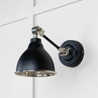 Hammered Nickel Brindley Wall Light in Elan Black | From The Anvil - Wall Lights - From The Anvil - Yester Home